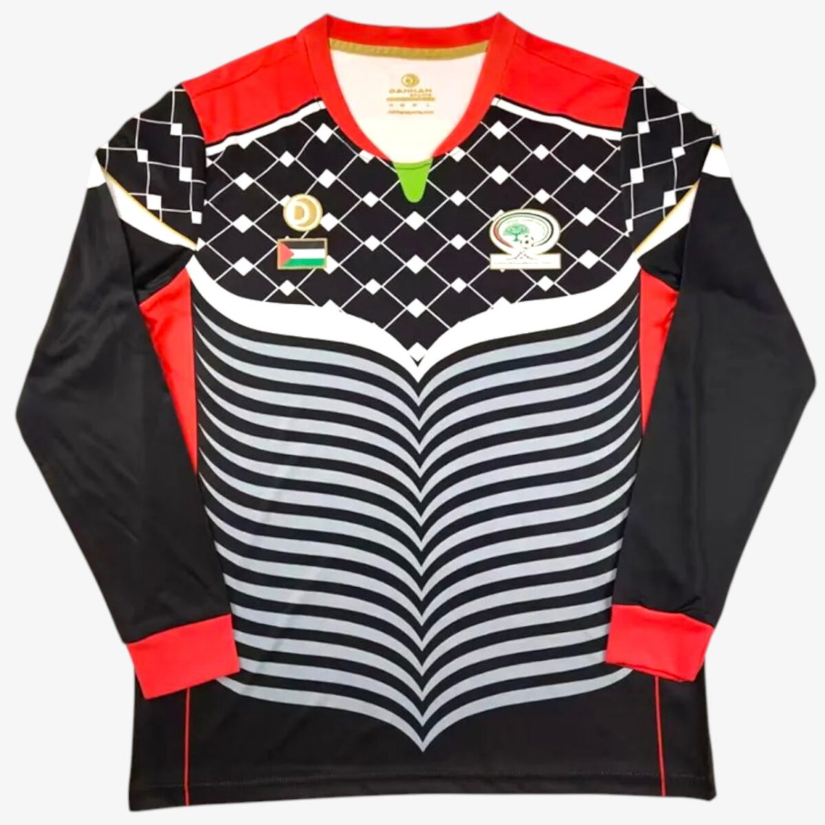 Palestino Deportivo Black Long Sleeve Retro Jersey 2016/17