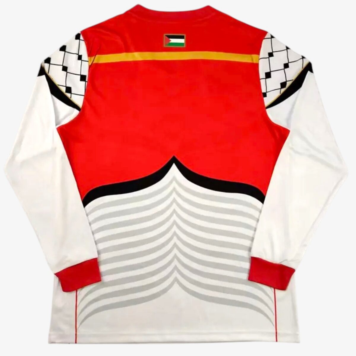 Palestino Deportivo White Long Sleeve Retro Jersey 2016/17 - Image 2