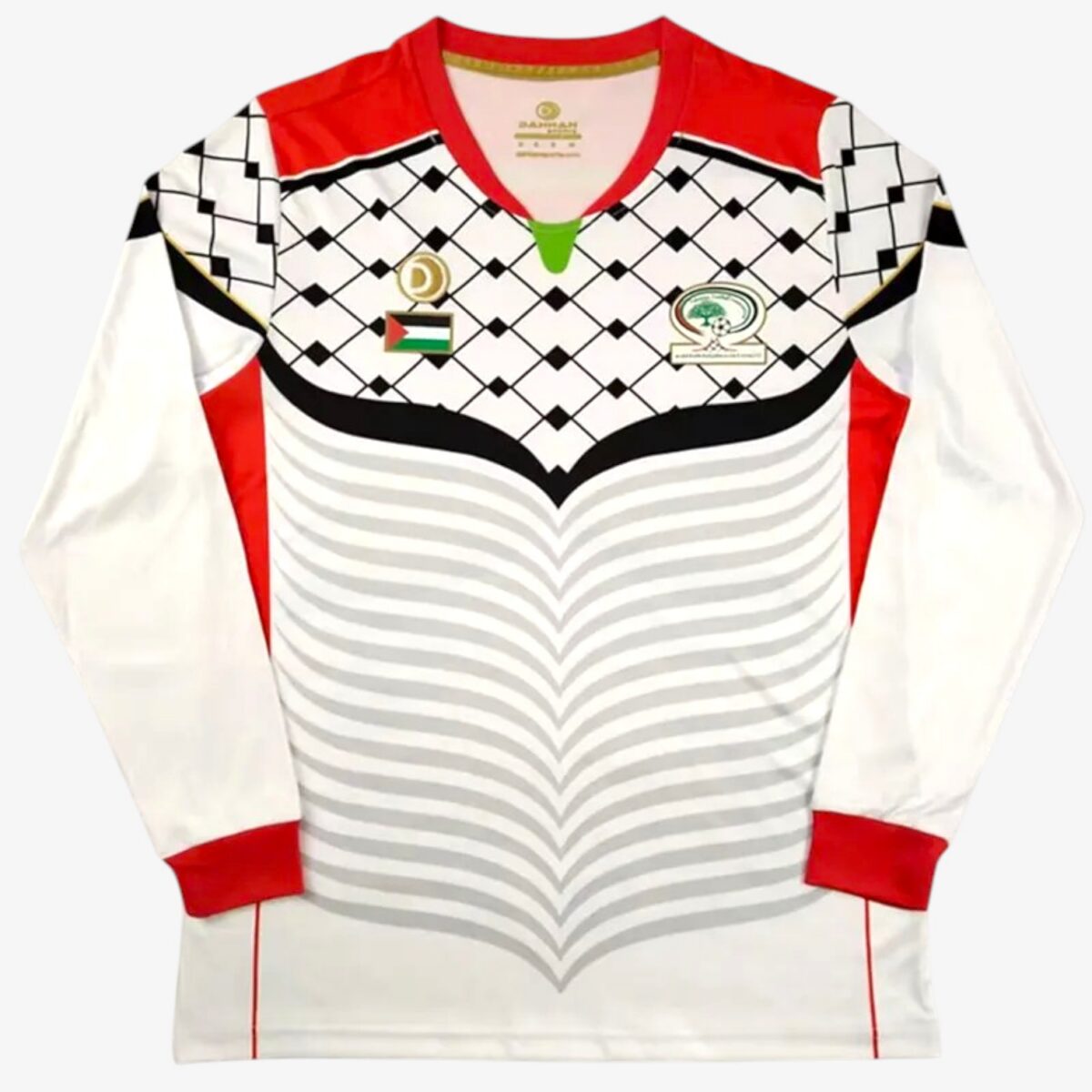 Palestino Deportivo White Long Sleeve Retro Jersey 2016/17