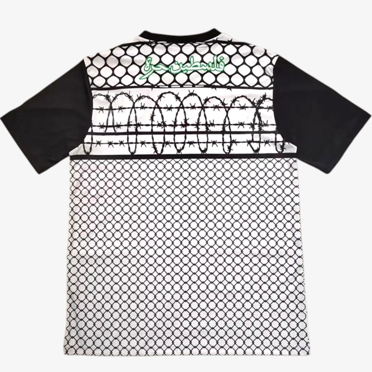 Palestino Deportivo Wire Mesh White Retro Jersey 2025/26 - Image 2