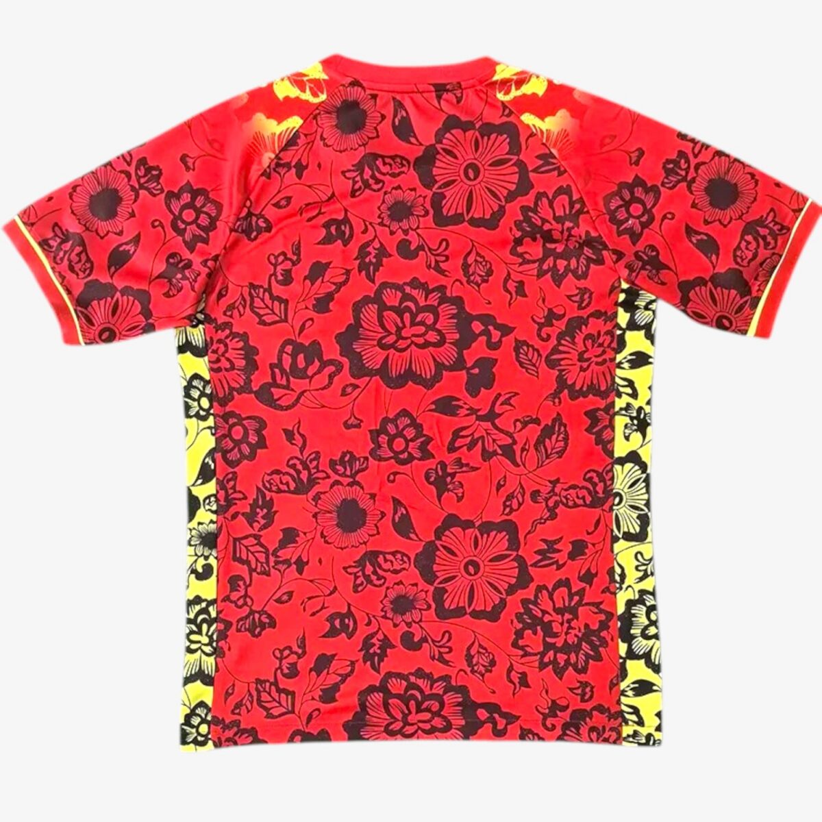Portugal Red Floral Pattern Jersey 2025/26 - Image 2