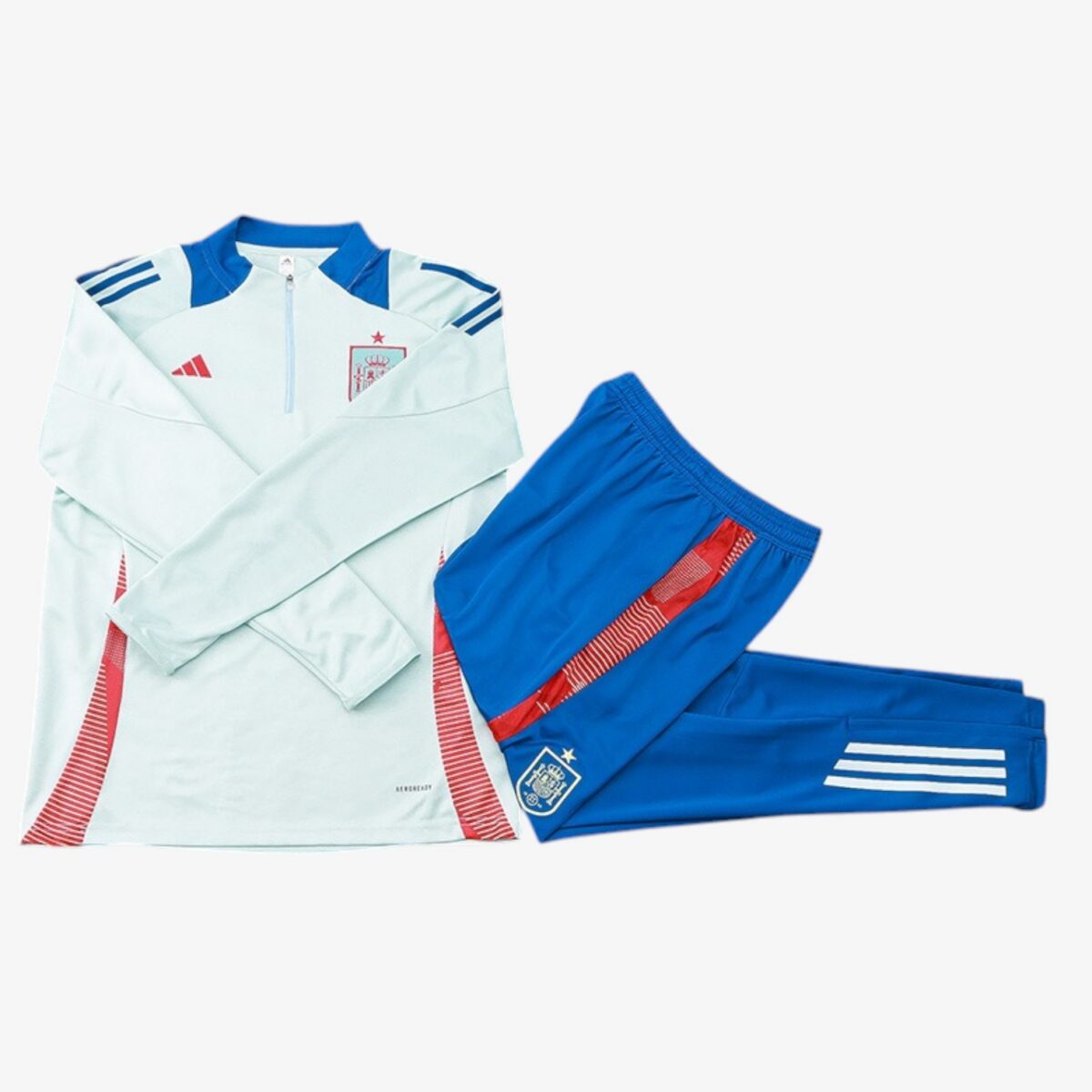 Spain Light Blue Half Pull Tracksuit  2024/25 - Image 3
