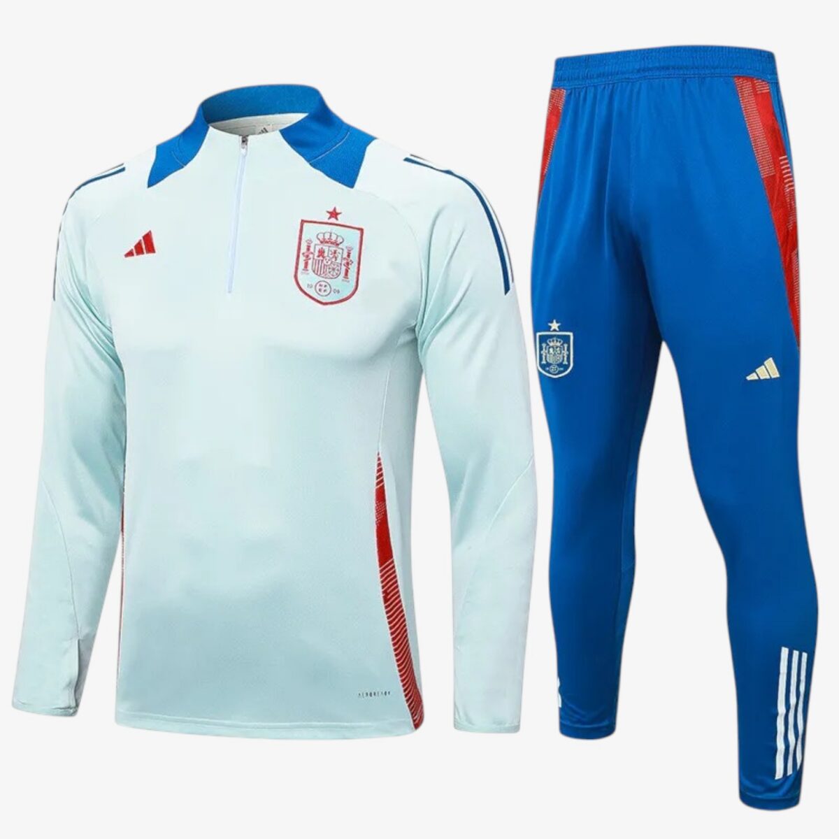 Spain Light Blue Half Pull Tracksuit  2024/25