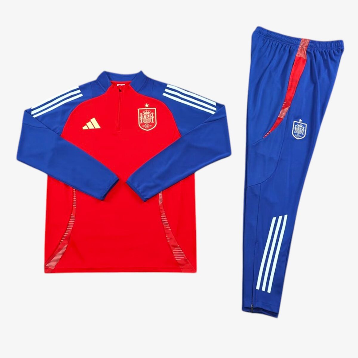 Spain Red Half Pull Tracksuit 2024/25 - Image 3