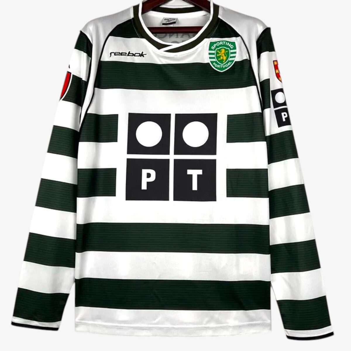 Sporting Lisbon Home Long Sleeve Retro Jersey 2001/02