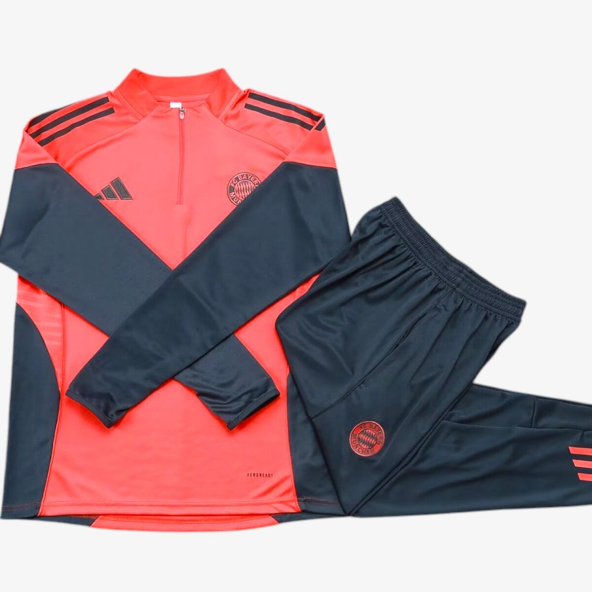 Bayern Munich Orange Half Pull Tracksuit 2025/26 - Image 3