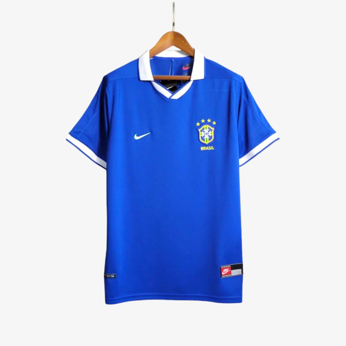 Brazil Retro Blue Jersey 1997