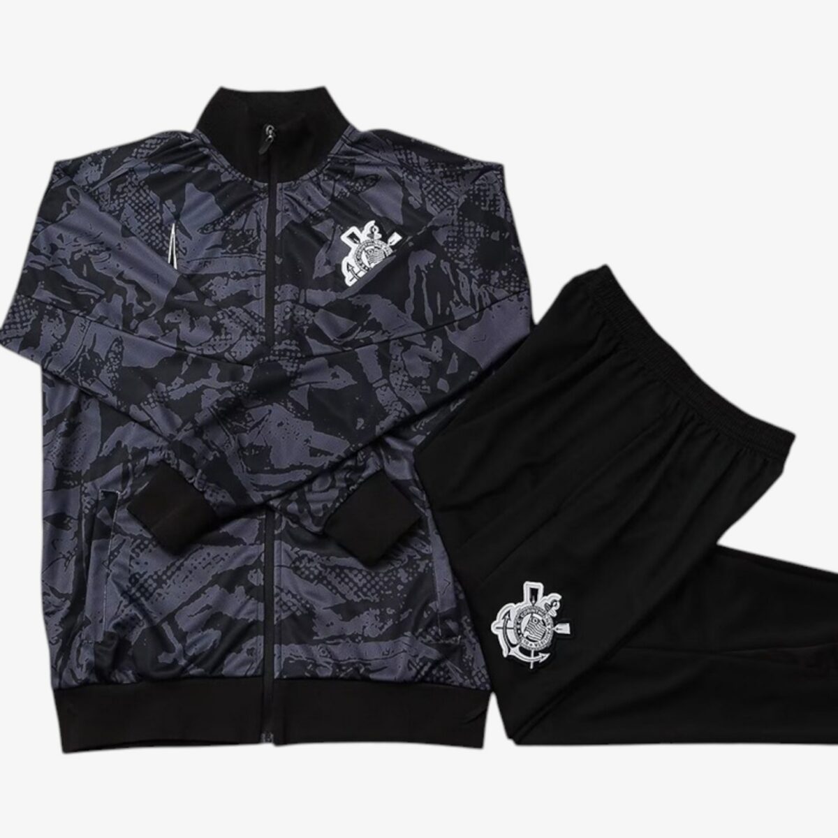 Corinthians Black Jacket Tracksuit 2025/26 - Image 3