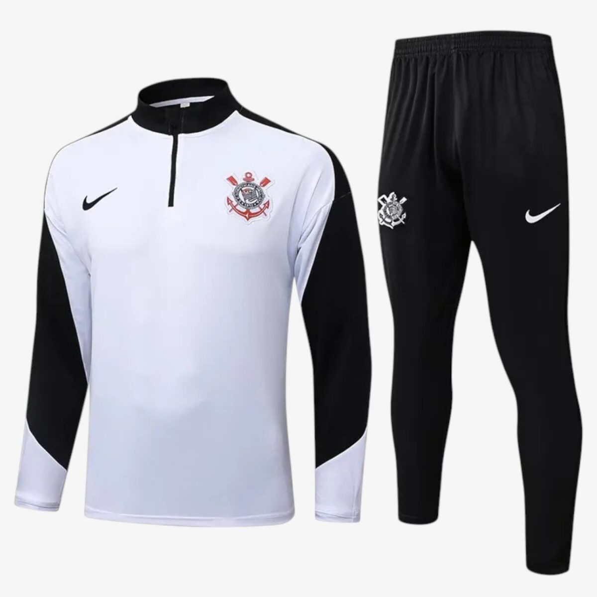 Corinthians White Half Pull Tracksuit 2025/26