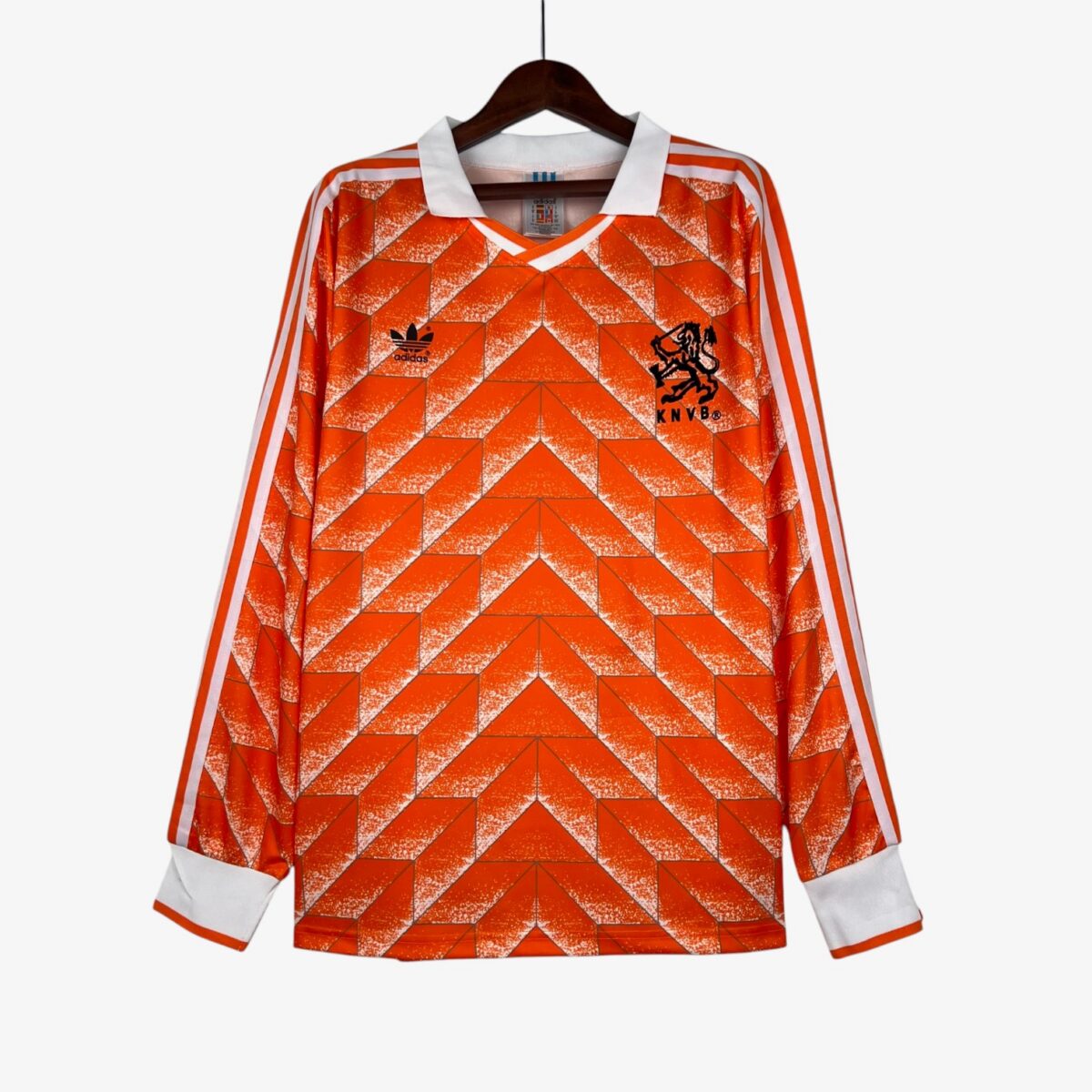 Netherlands Home Retro Long Sleeve Jersey 1988