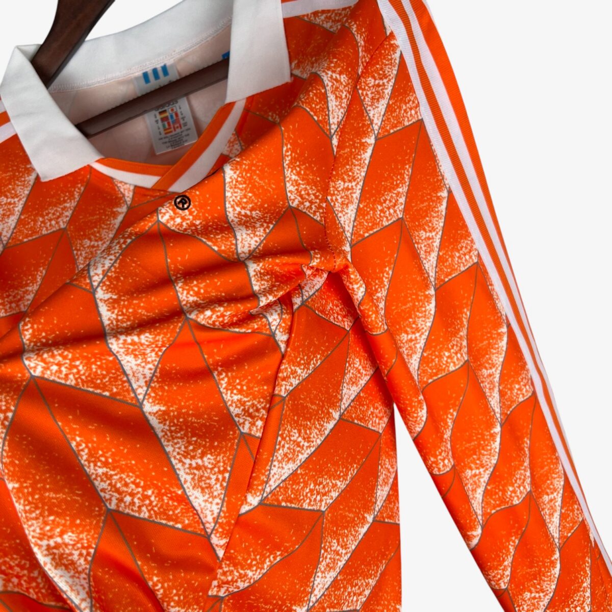 Netherlands Home Retro Long Sleeve Jersey 1988 - Image 5