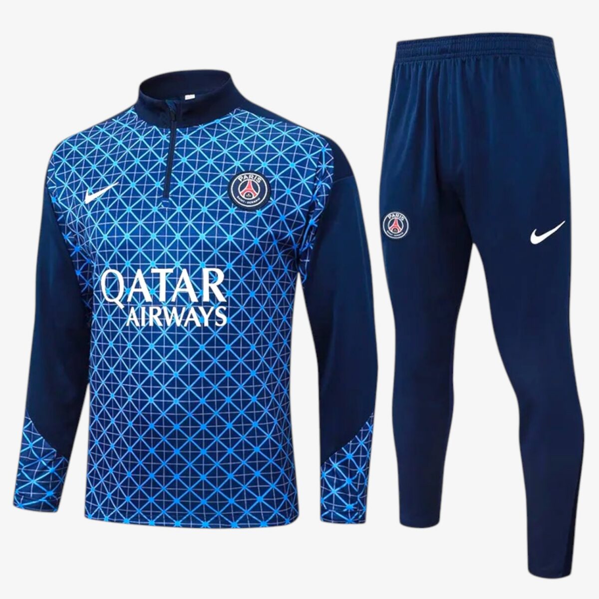 Paris Saint-Germain Grid inkjet Royal Blue Half Pull Tracksuit 2025/26