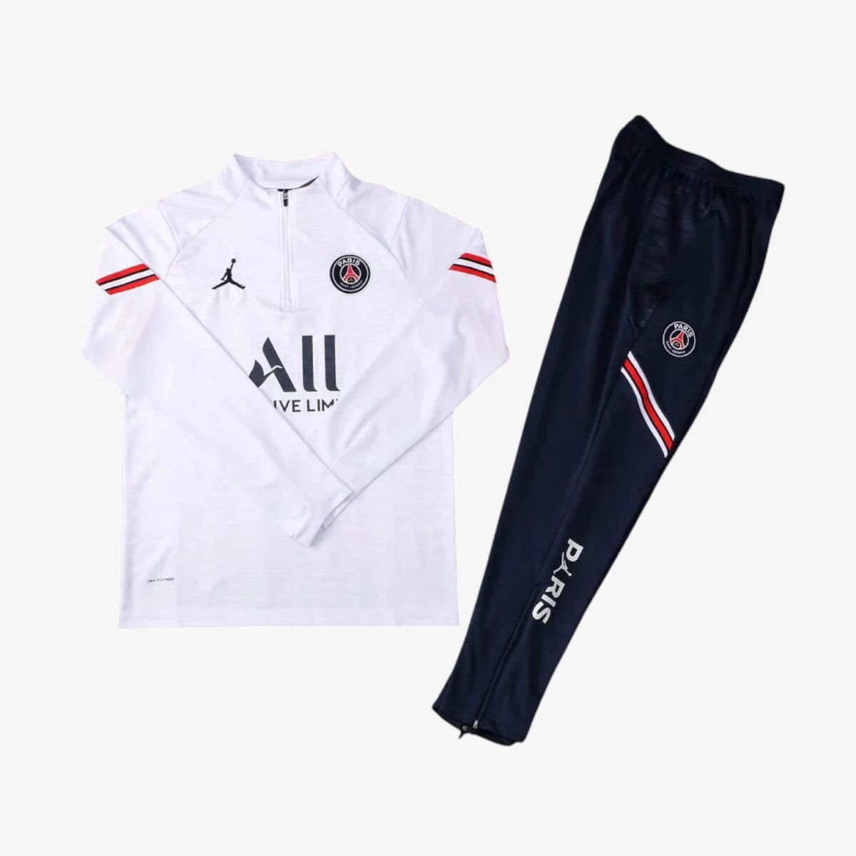 Paris Saint-Germain Tracksuit White 2021/22 - Image 3