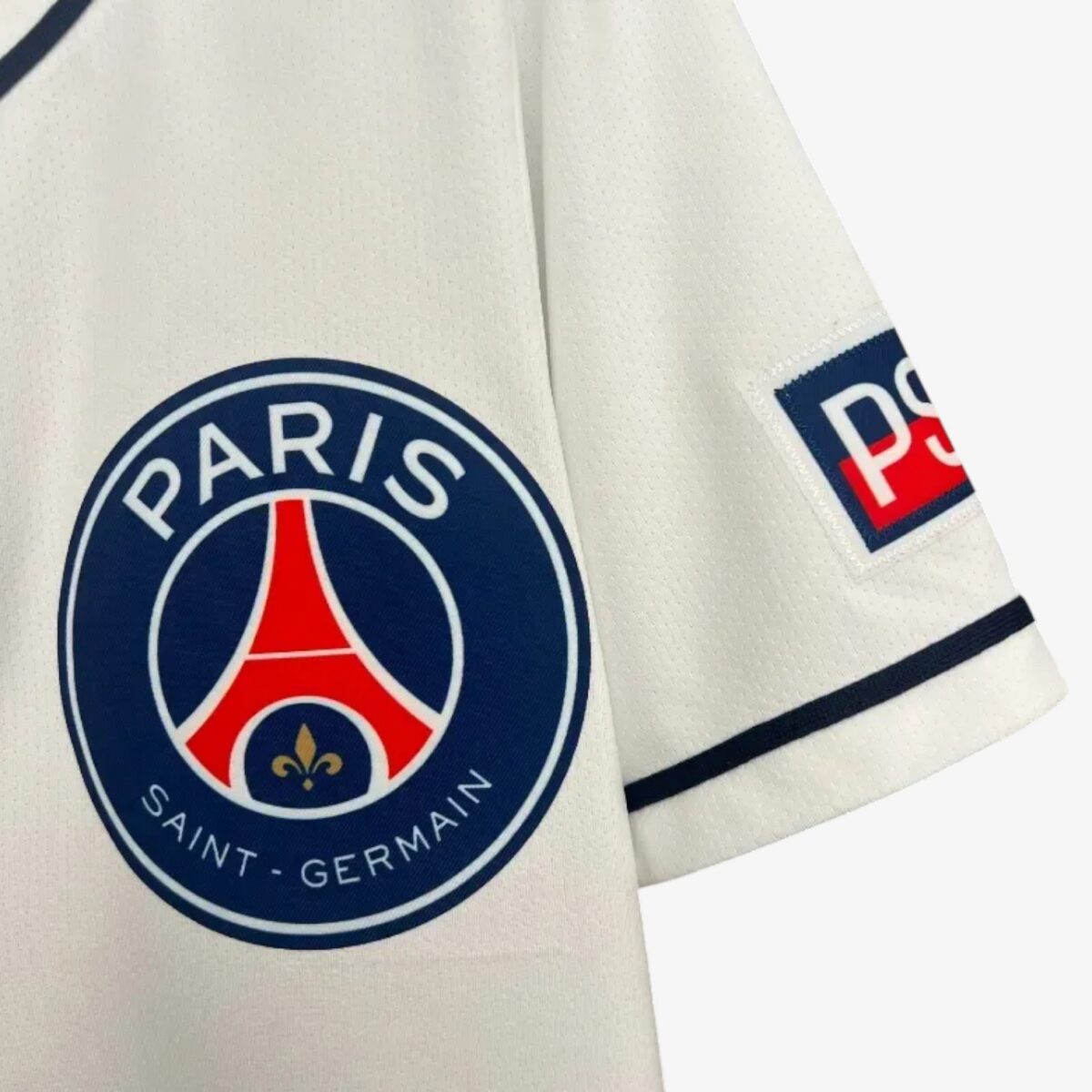 Paris Saint-Germain White Baseball Jersey 2025/26 - Image 4