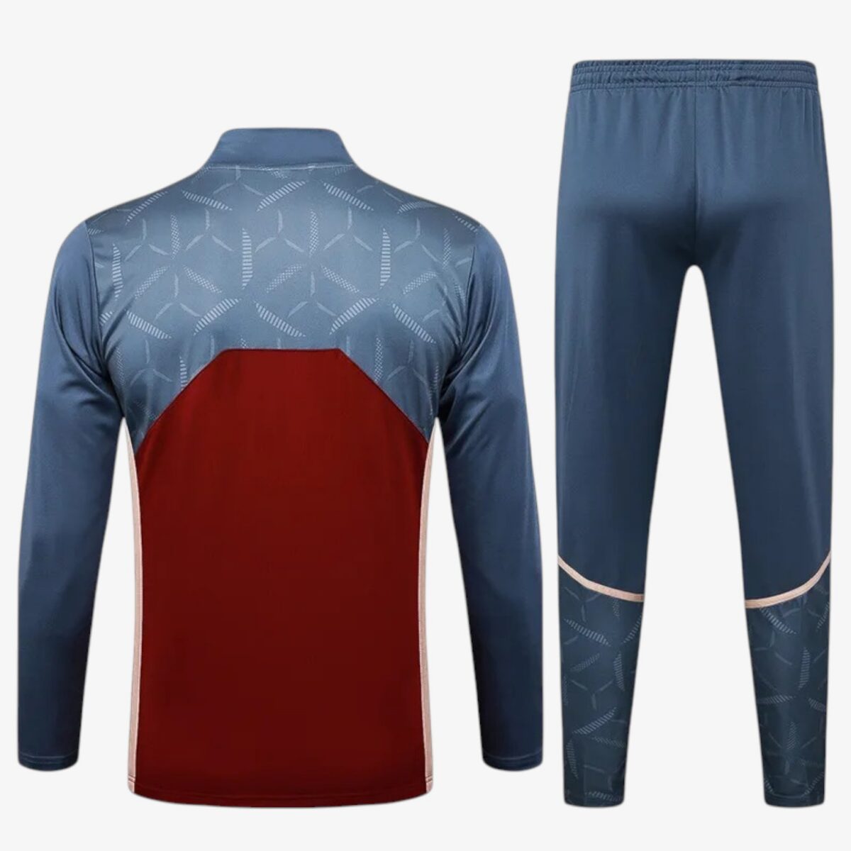 Sao Paulo Red &Grey Half Pull Tracksuit 2025/26 - Image 2