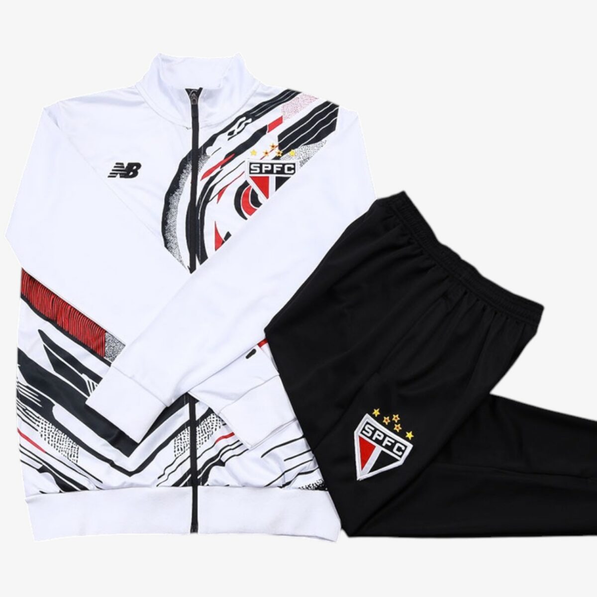 Sao Paulo White Inkjet Jacket Tracksuit 2025/26 - Image 3