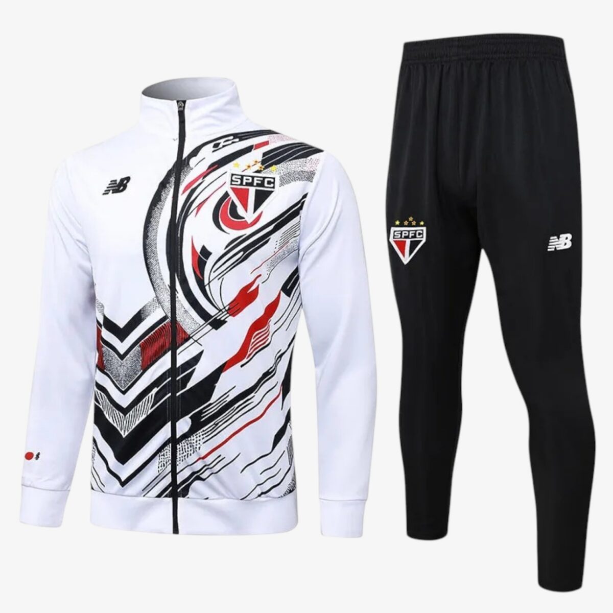 Sao Paulo White Inkjet Jacket Tracksuit 2025/26
