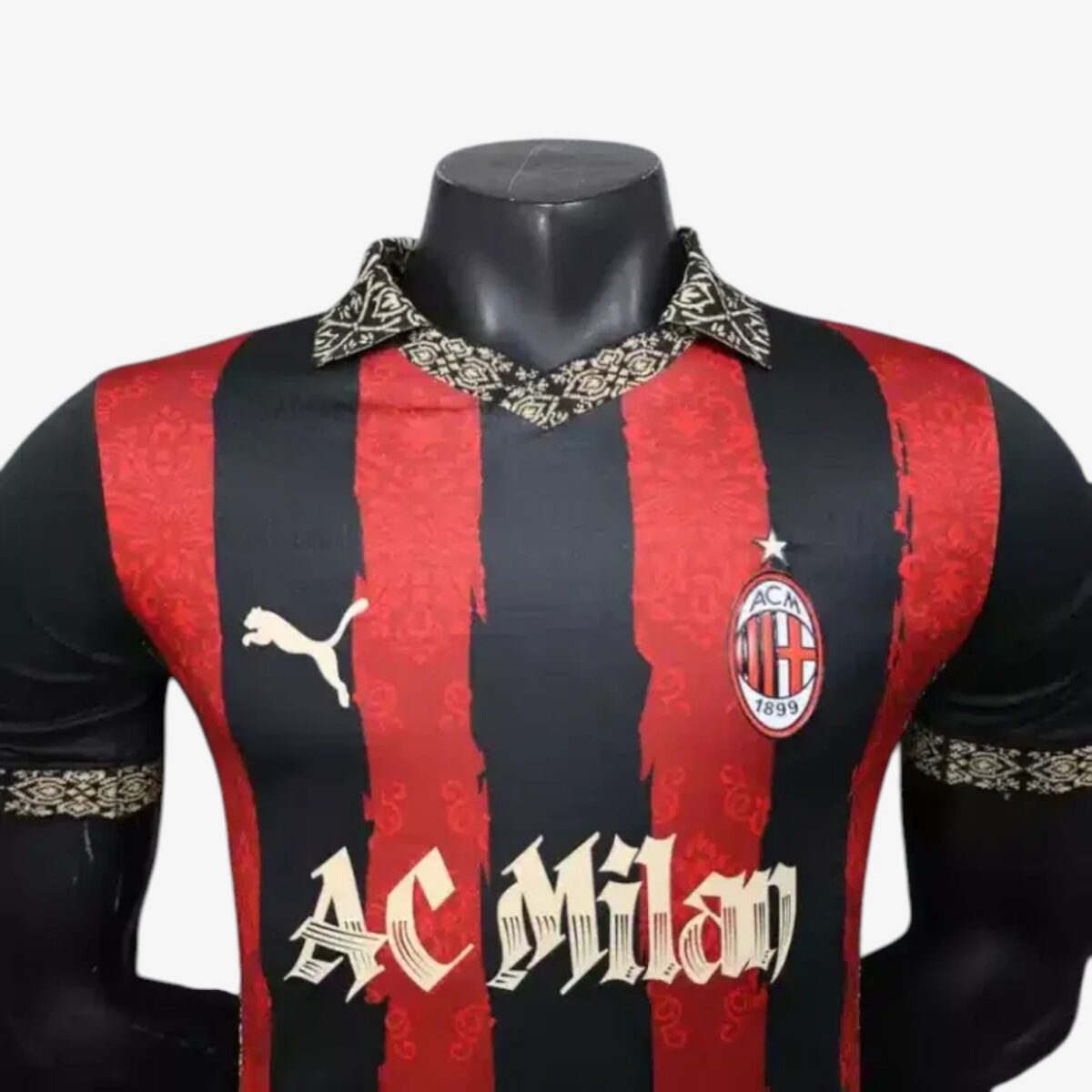 AC Milan Red Black Special Training Jersey 2025/26 - Image 4