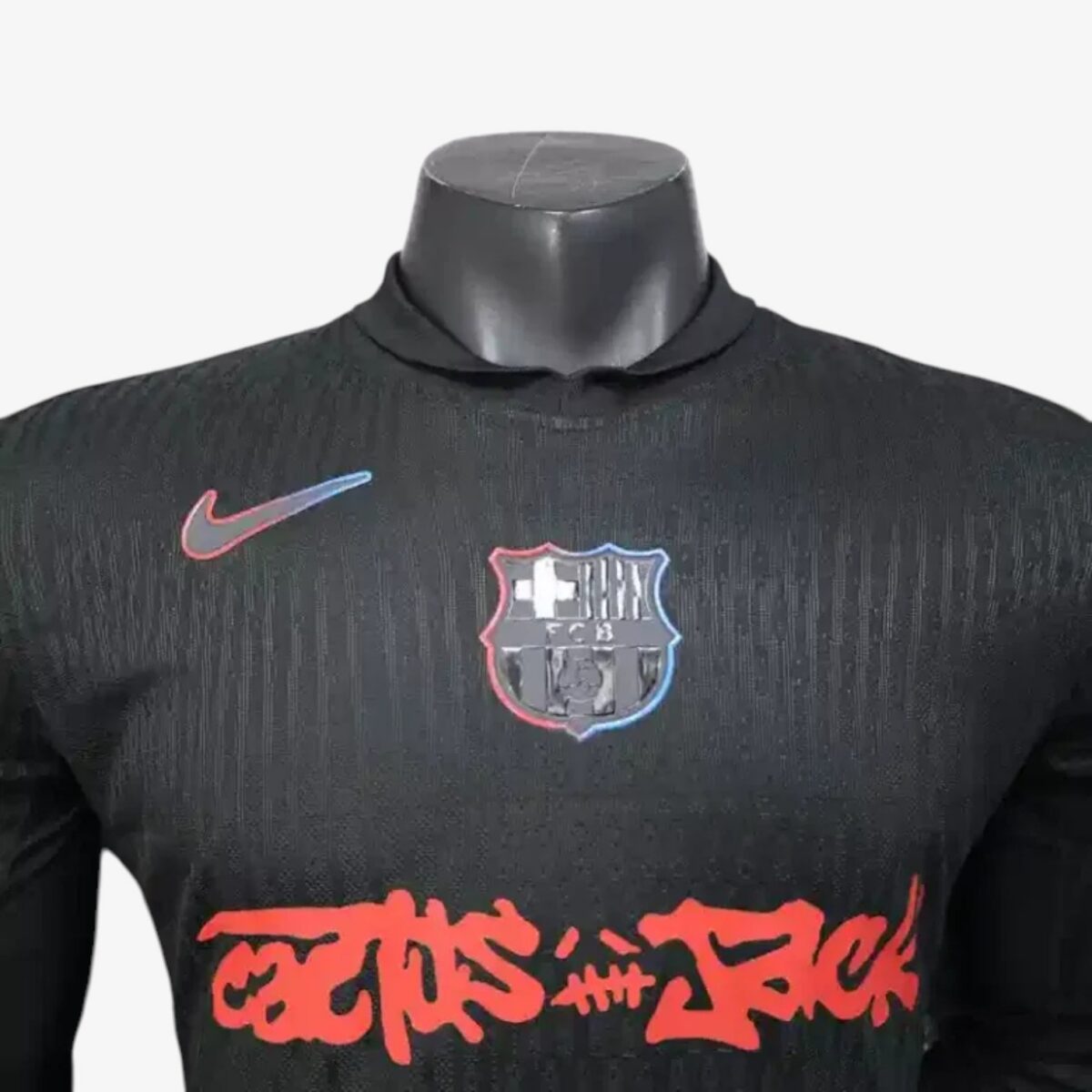 Barcelona Black Travis Scott Long Sleeve Jersey Player Version 2025/26 - Image 3