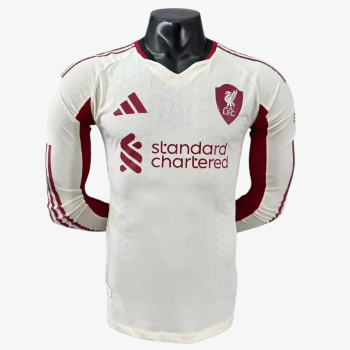 Liverpool White Away Long Sleeve Jersey Player Version 2025/26