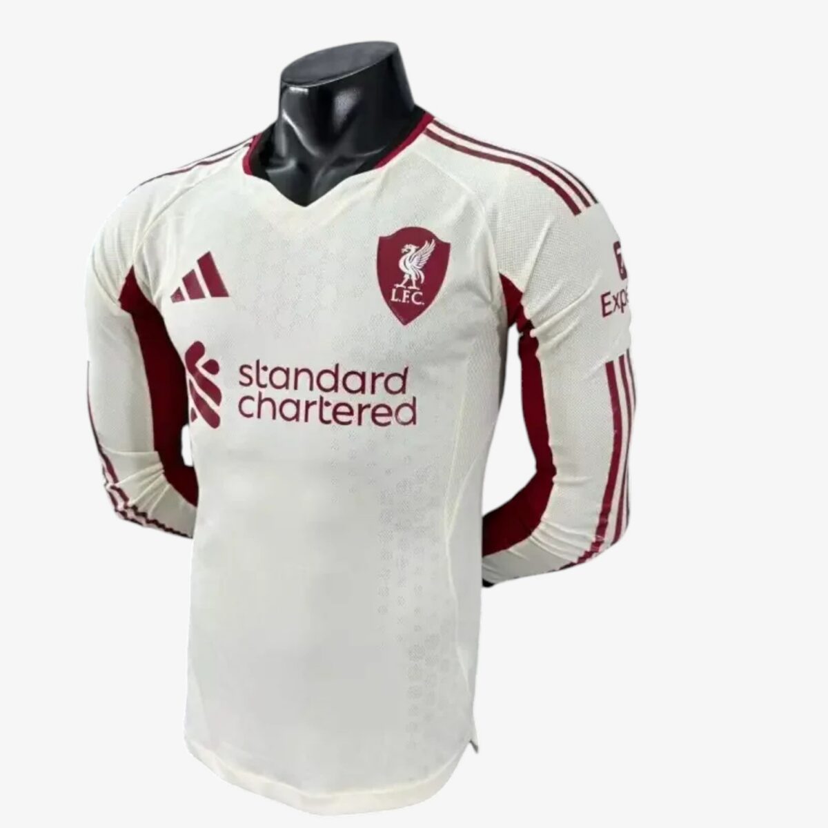 Liverpool White Away Long Sleeve Jersey Player Version 2025/26 - Image 6