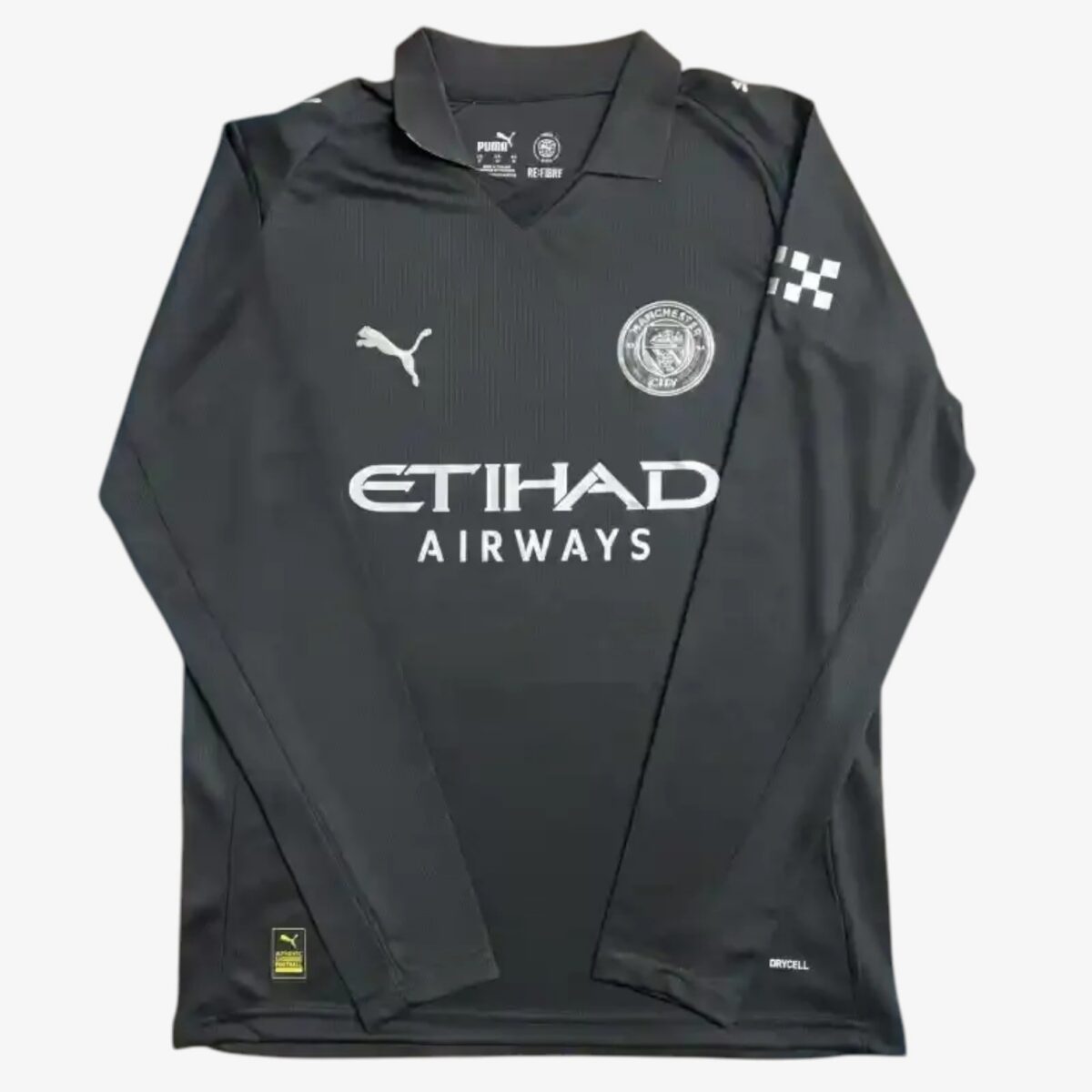 Manchester City Black Long Sleeves Jersey 2025/26