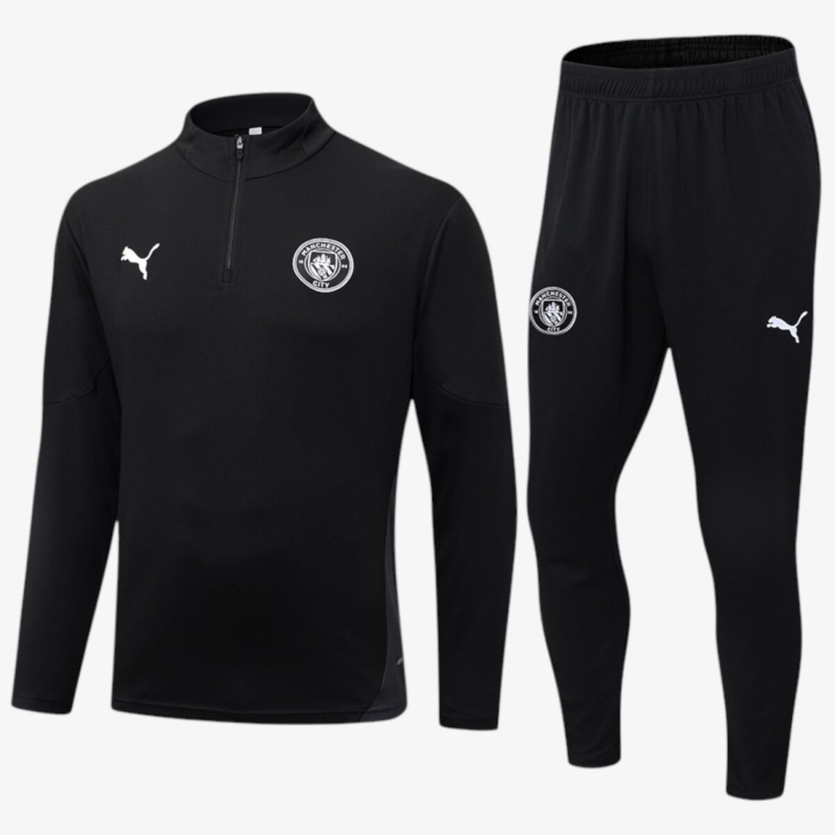 Manchester City Full Black Training Jacket Sets 2025/26
