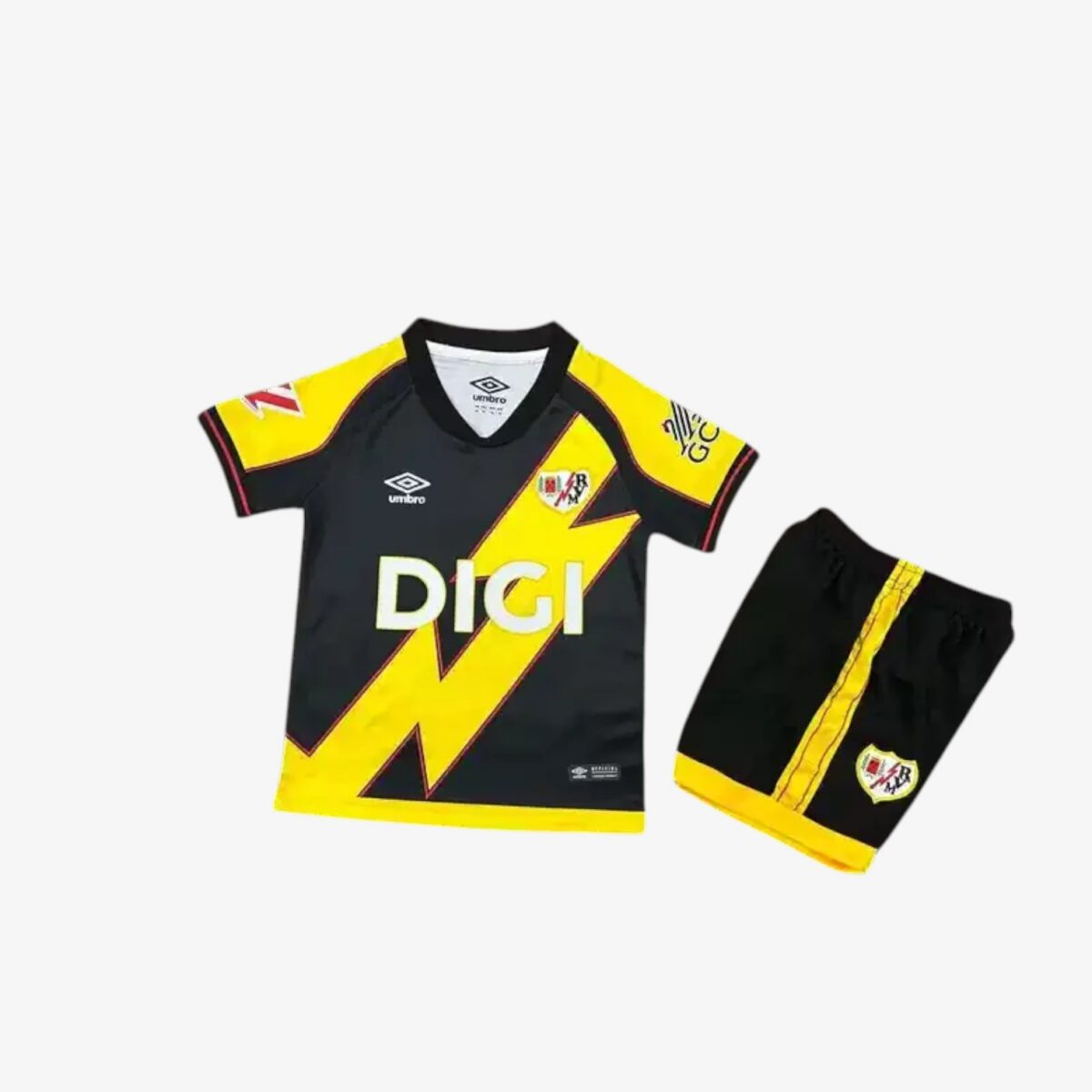 Rayo Vallecano Black Yellow Jersey 2025/26 — Kids