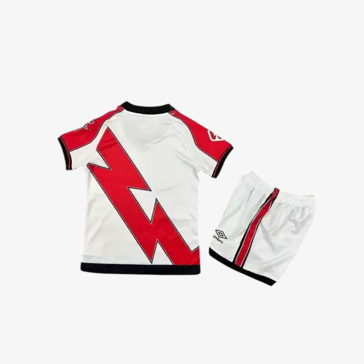 Rayo Vallecano White and Red Jersey 2025/26 — Kids - Image 2