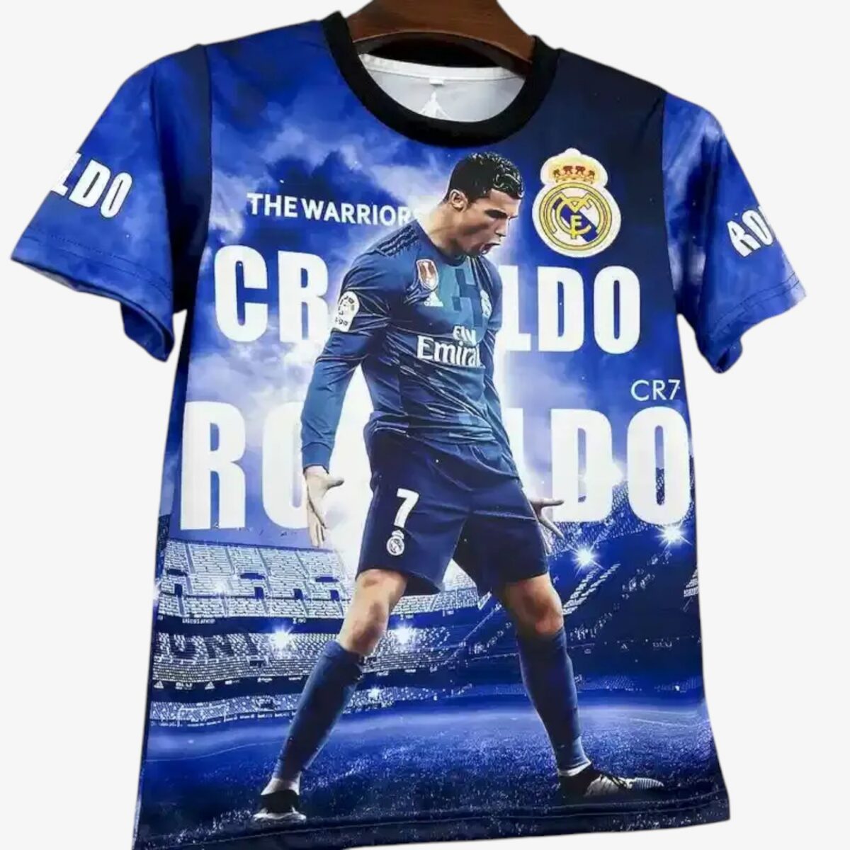 Real Madrid Cristiano Ronaldo Blue Jersey 2025/26 — Kids - Image 3