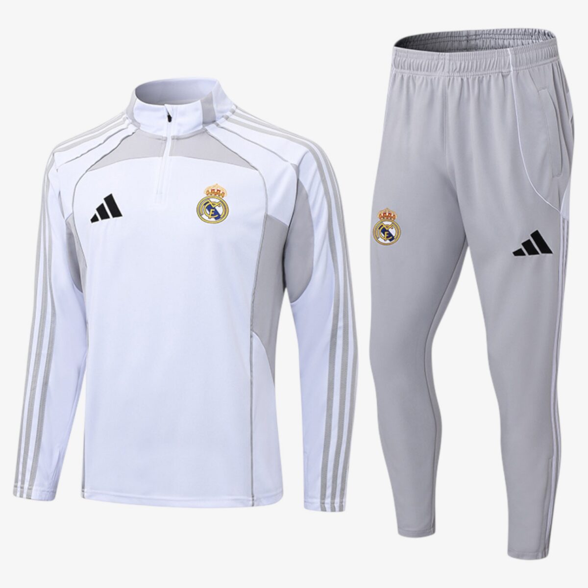 Real Madrid Grey Training Jacket Sets 2025/26