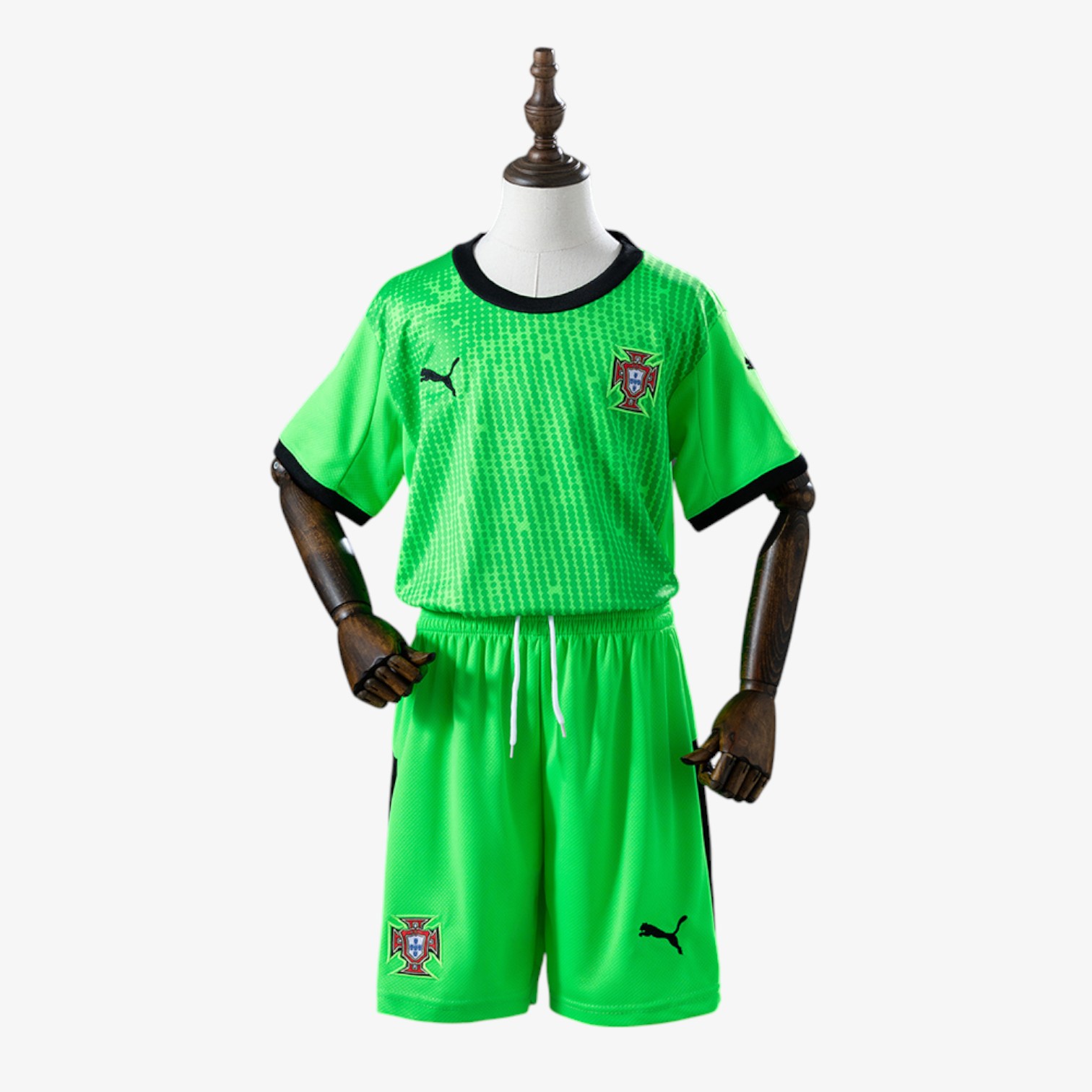 Portugal Fluorescent Green FIFA World Cup Jersey 2026 — Kids