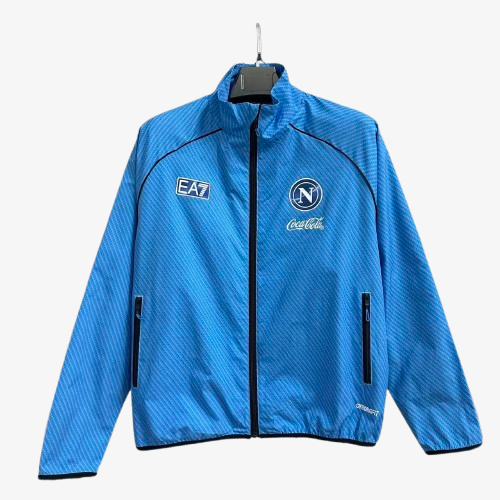 Napoli Pad Printed Blue Waterproof Windbreaker 2025/26
