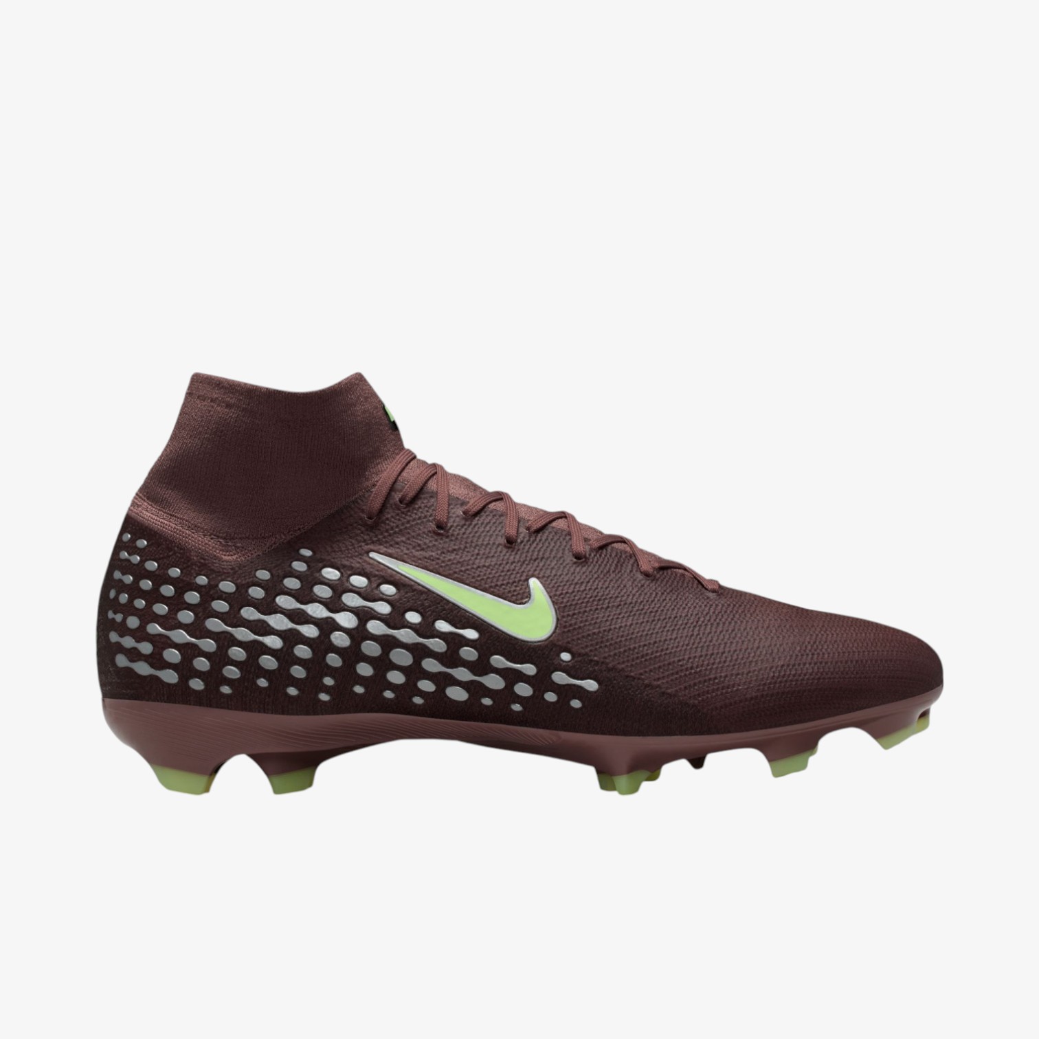 Soccer cleats Air Zoom Mercurial Superlfy 10 Pro Mbappé FG Brown Green with Ankle Guards