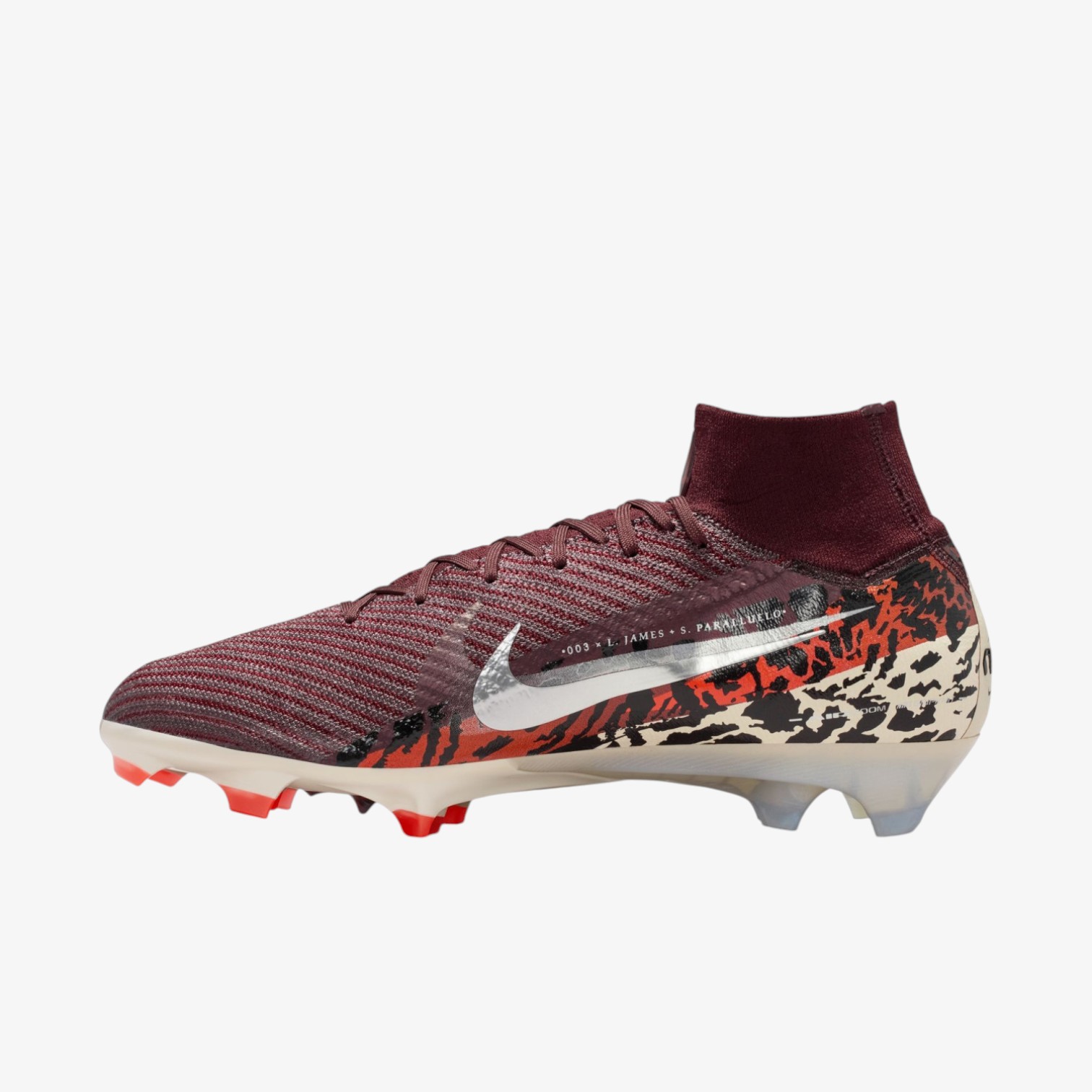 Soccer cleats Air Zoom Mercurial Superfly 10 United 3 Elite FG Red with Ankle Guards - Image 3