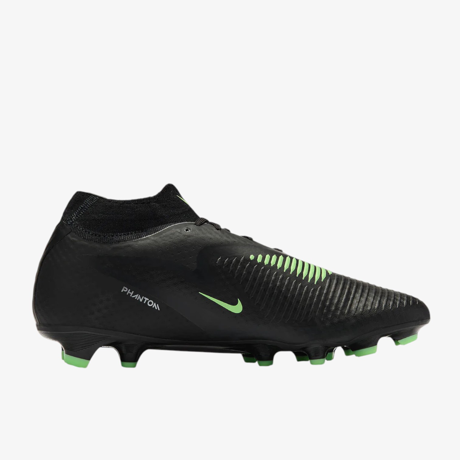 Soccer cleats Phantom 6 High Academy FG/MG Black with Ankle Guards