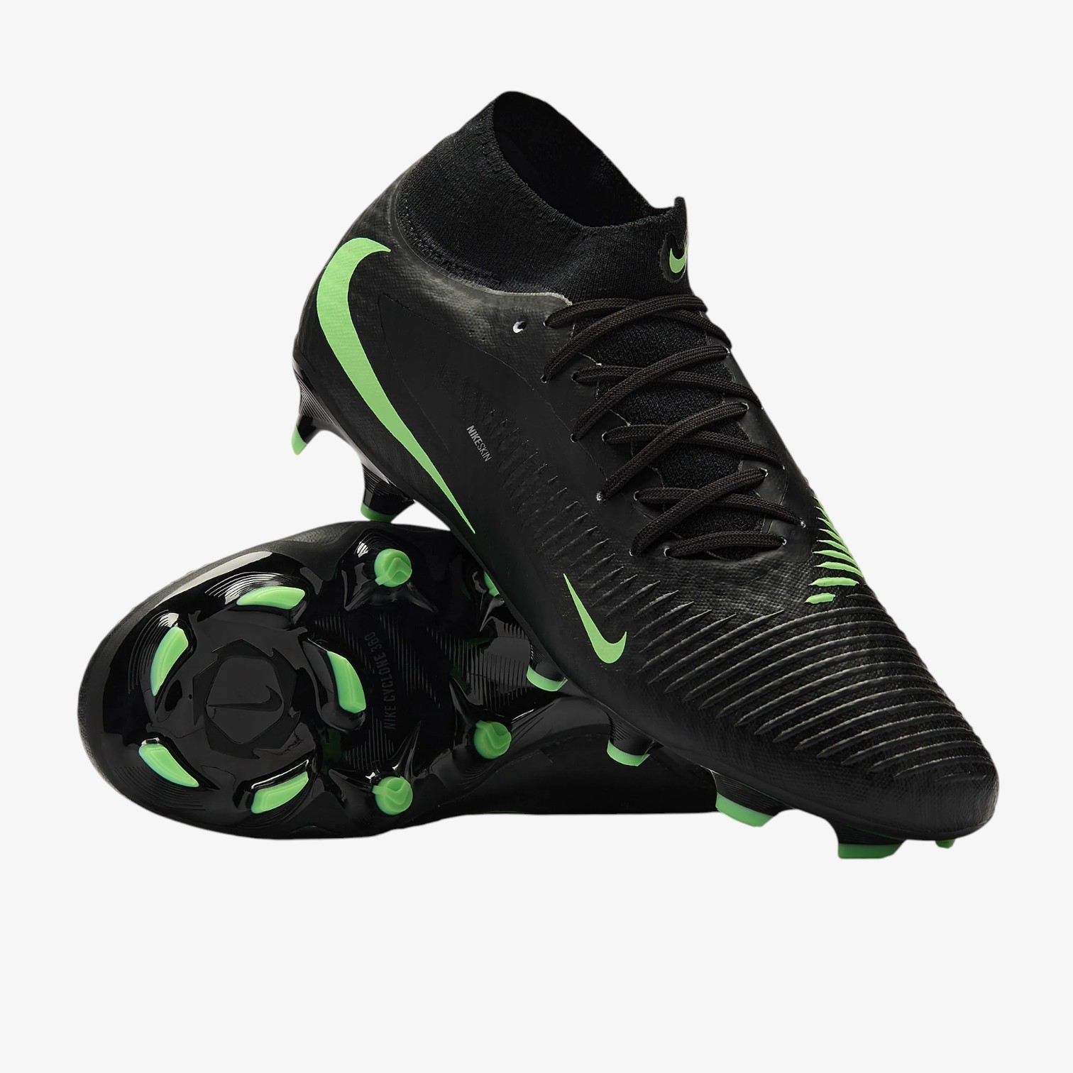 Soccer cleats Phantom 6 High Academy FG/MG Black with Ankle Guards - Image 2